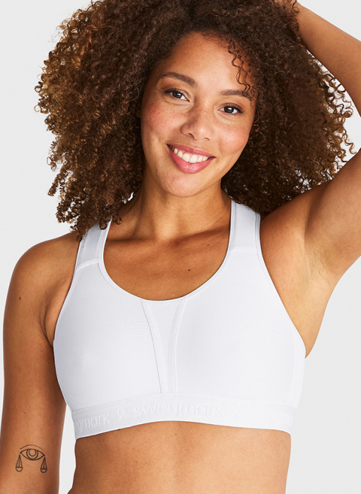 Kimberly Iconic Sports bra, White in the group WOMEN / Collections / Kimberly at Underwear Sweden AB (100154-1000)