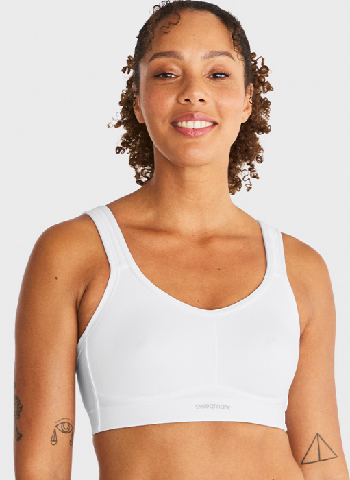 Courage Sports bra, White  in the group Sports bra / OEKO-TEX® Sports bra at Underwear Sweden AB (14660S-1000)