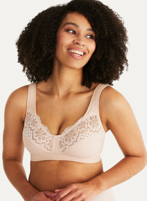 Cotton Bloom Soft bra, Creme in the group WOMEN / Collections / Cotton Bloom at Underwear Sweden AB (10310-2100)