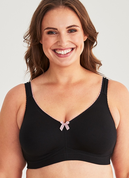 Natural Fairtrade Soft bra, Black in the group OUTLET / Outlet Women / Underwear at Underwear Sweden AB (10530-9000)