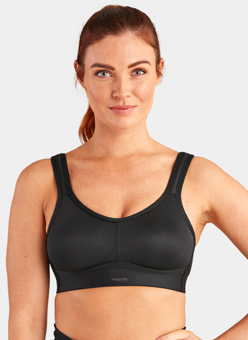 Courage Sports bra, Black  in the group Sports bra / OEKO-TEX® Sports bra at Underwear Sweden AB (14660S-9000)