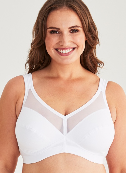 Fairtrade Net Cotton Soft bra, White in the group WOMEN / Collections /  at Underwear Sweden AB (17160-1000)