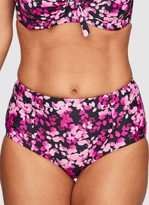 Faded Leaves Maxi Brief, Fuchsia in the group OUTLET / Outlet Women / Swimwear at Underwear Sweden AB (200033-9438)