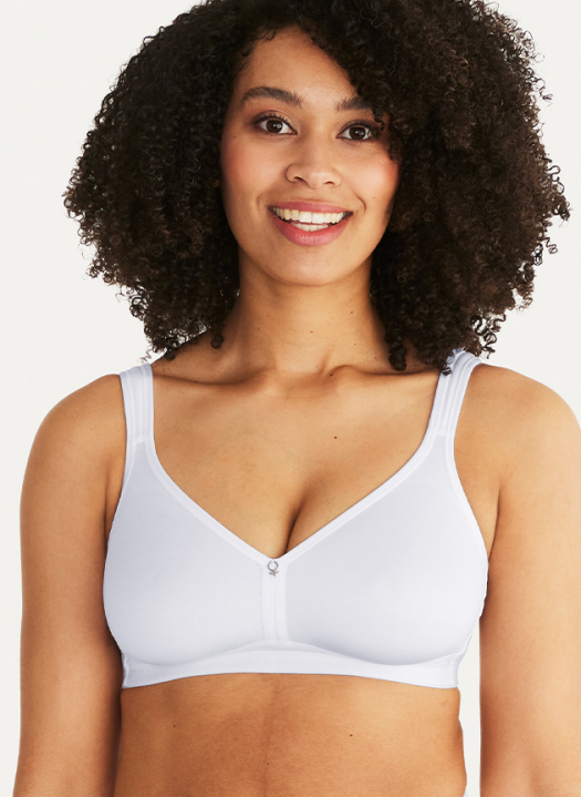 Clean Cotton Soft bra, White