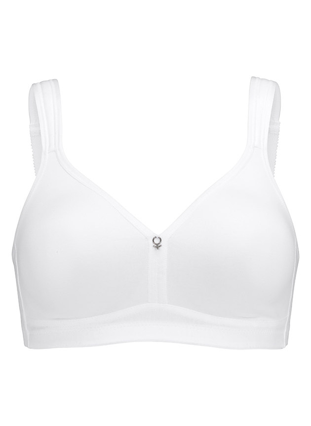 Clean Cotton Soft bra, White