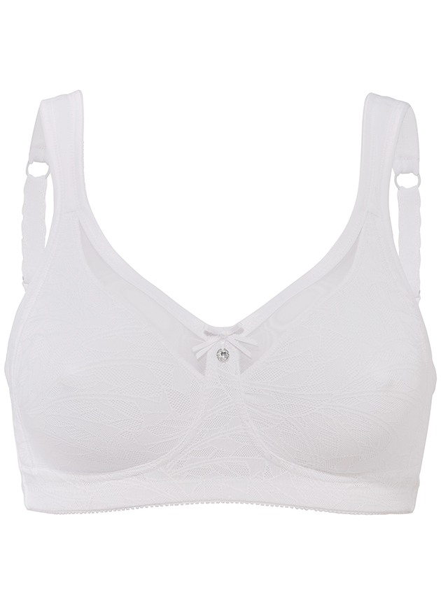 Lace Comfort Soft bra, White