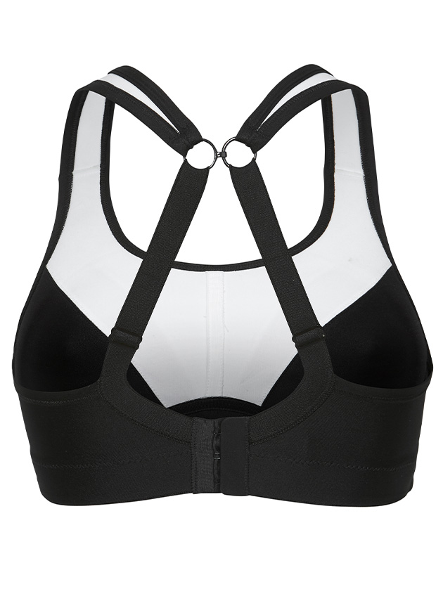 Sporty Sports bra, Black/White/Beige