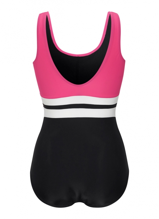Piquant Swimsuit, Black/Pink