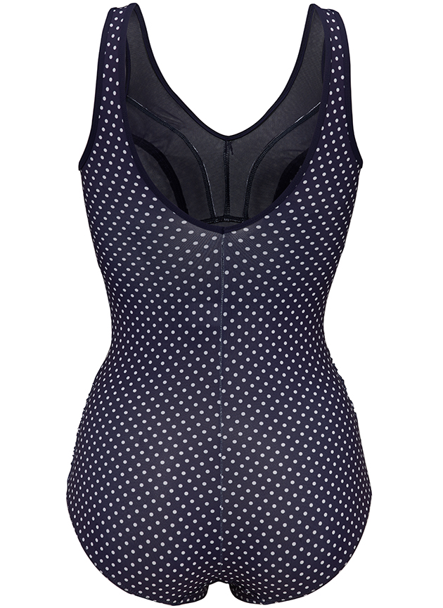 Adamo Swimsuit, Blue/White Dots