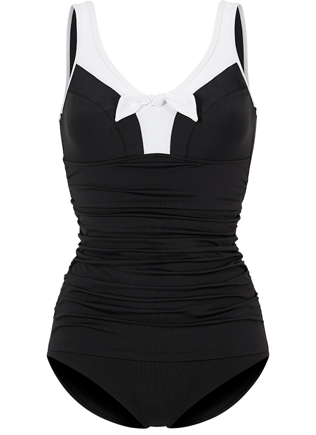 Adamo Swimsuit, Black/White