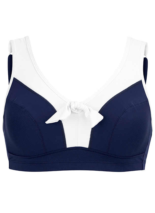 Bikini top, Adamo Swimwear Blue/White