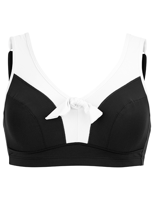 Bikini top,Adamo Swimwear Black/White